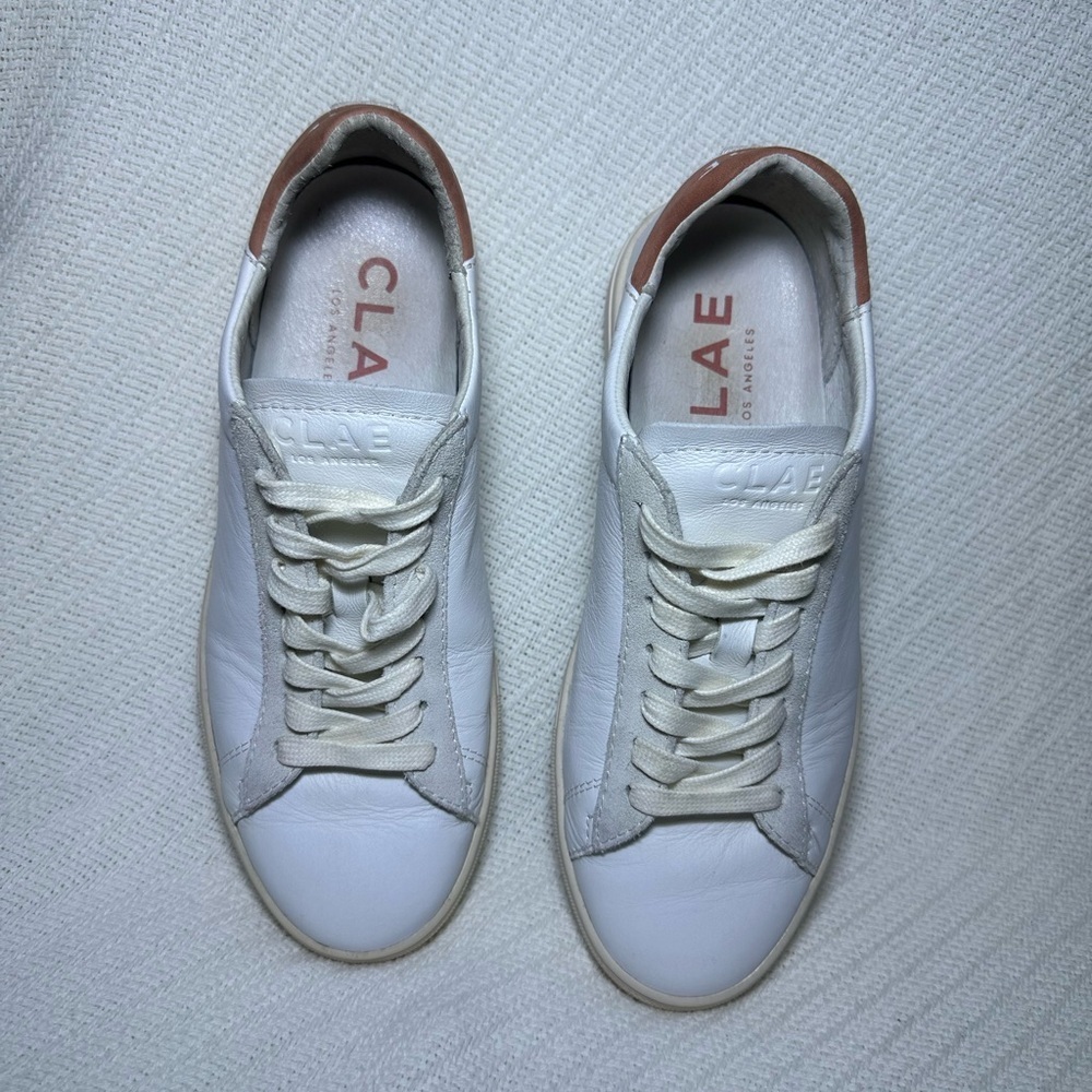 CLAE leather White and Tan Sneakers - Picture 2 of 6